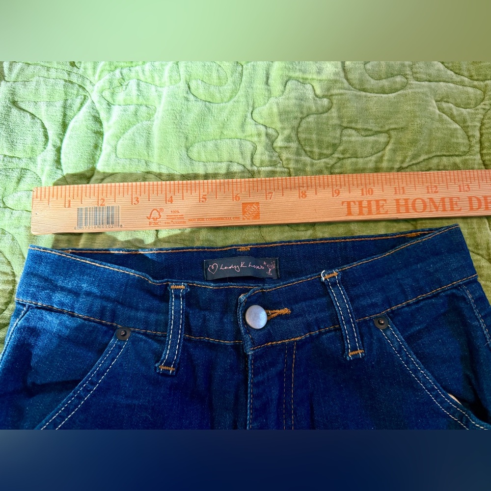 Women's Lady K Loves Vintage Reproduction Stretchy High Rise Blue Jeans Medium - Picture 5 of 6